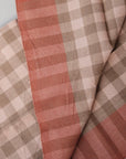 Plaid Napkin Set in Light Terracotta