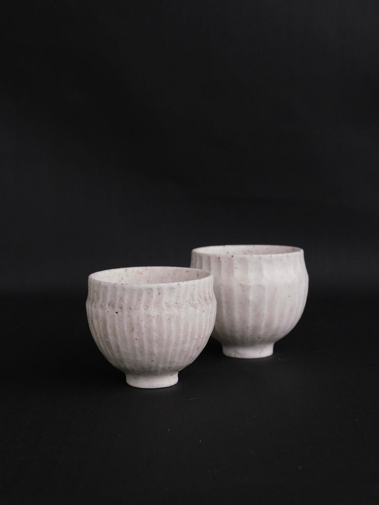 Pleated Teacup in White by Aura May