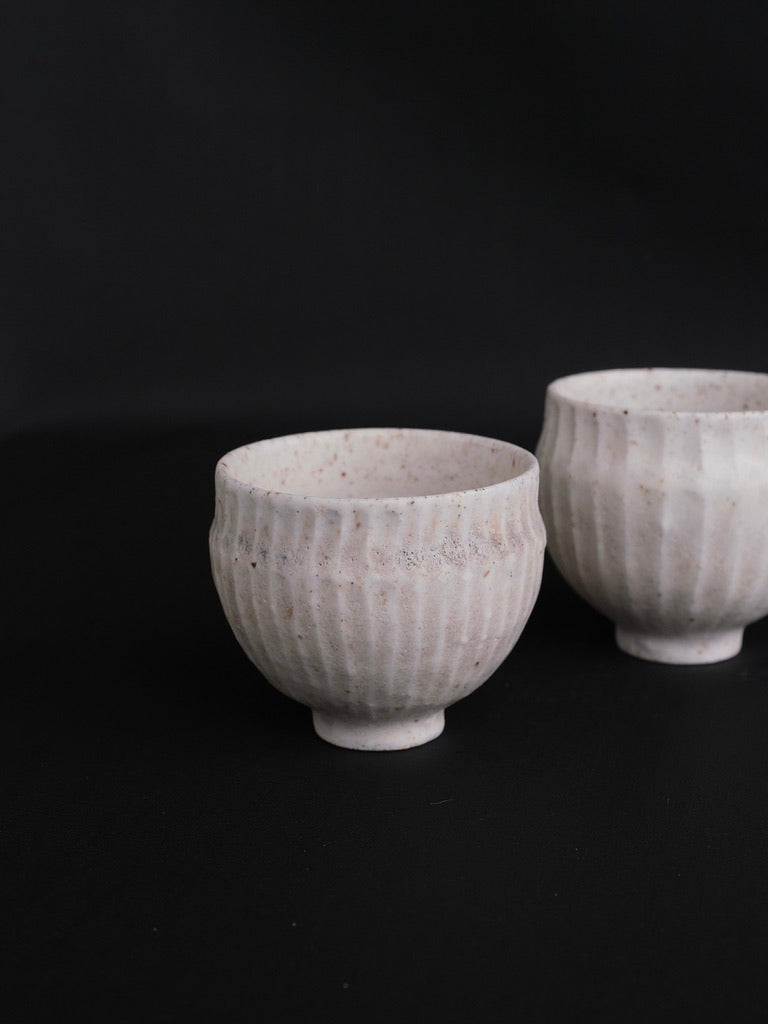 Pleated Teacup in White by Aura May