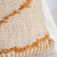Wool Pillow in Yellow Abstract