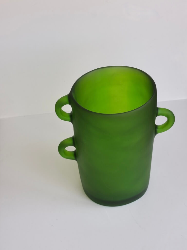 Loopy Vase in Green by Tina Frey
