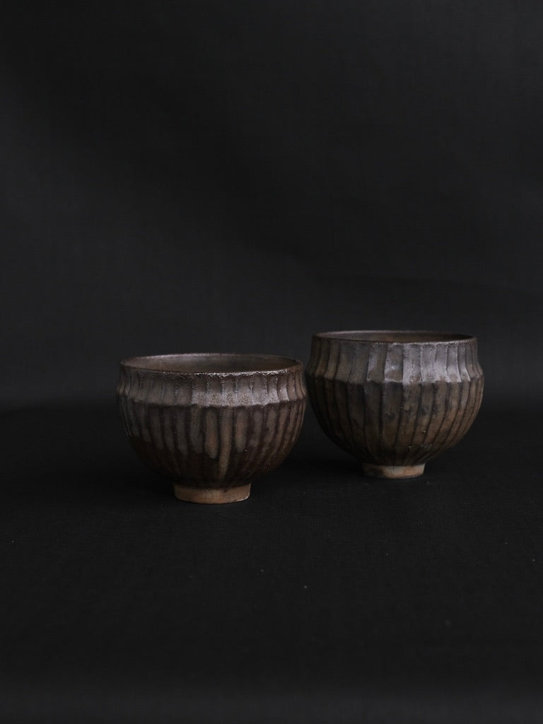 Pleated Teacup in Brown by Aura May