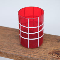 Checkered Glass in Red and White