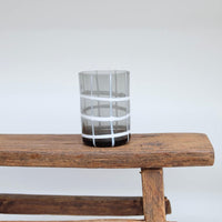 Checkered Glass in Grey and White