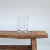 Checkered Glass in Clear and White