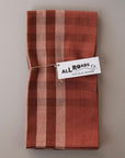 Plaid Napkin Set in Terracotta