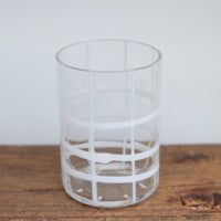 Checkered Glass in Clear and White