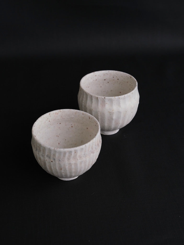 Pleated Teacup in White by Aura May