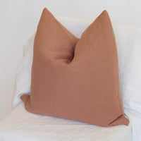 Linen Pillow in Cinnamon by Libeco