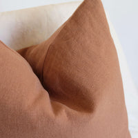 Linen Pillow in Cinnamon by Libeco