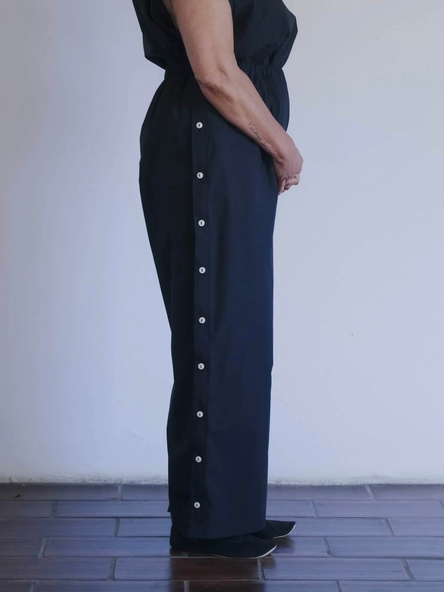 Part Pants in Black