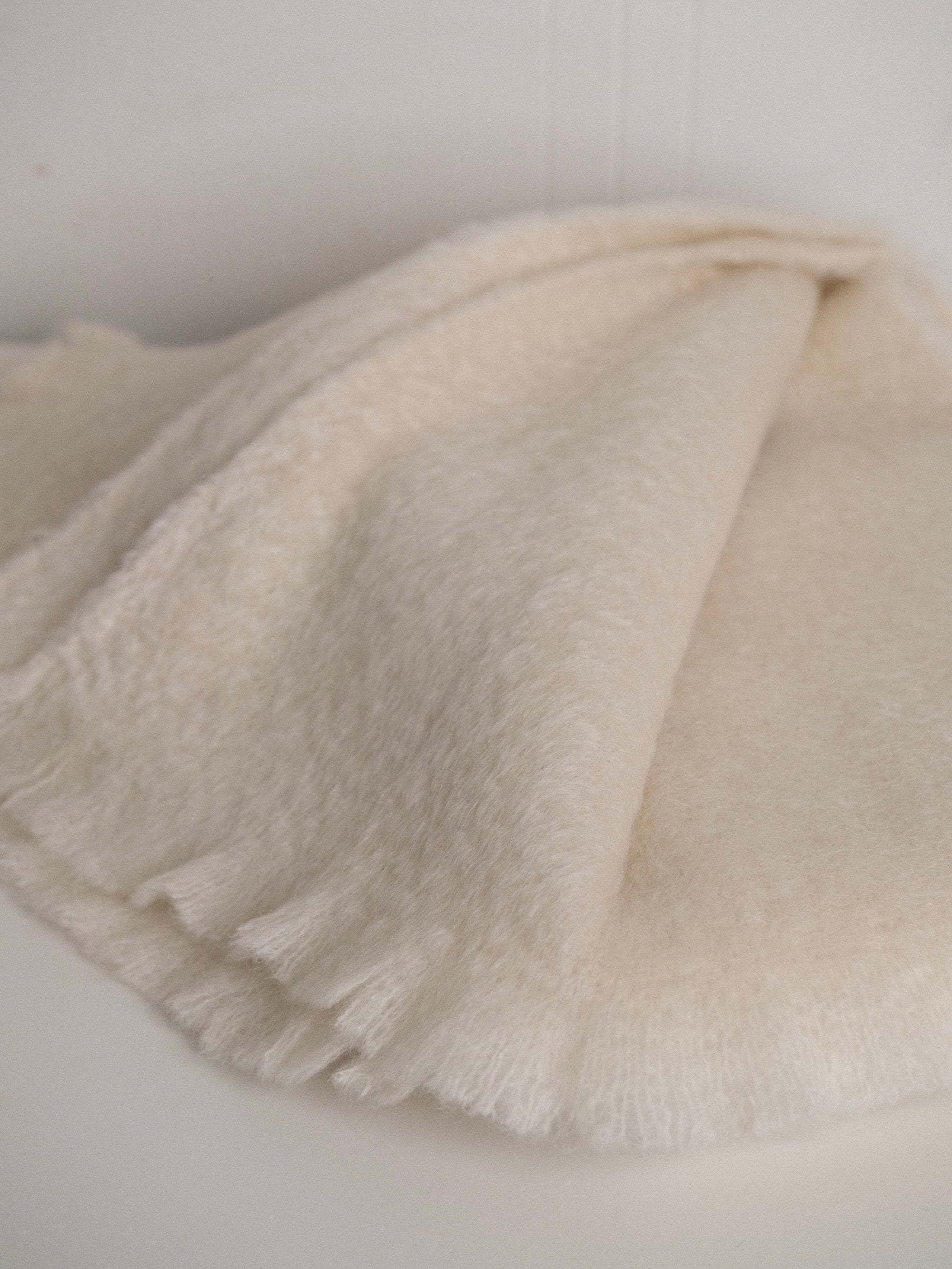 Mohair Blanket in Cream