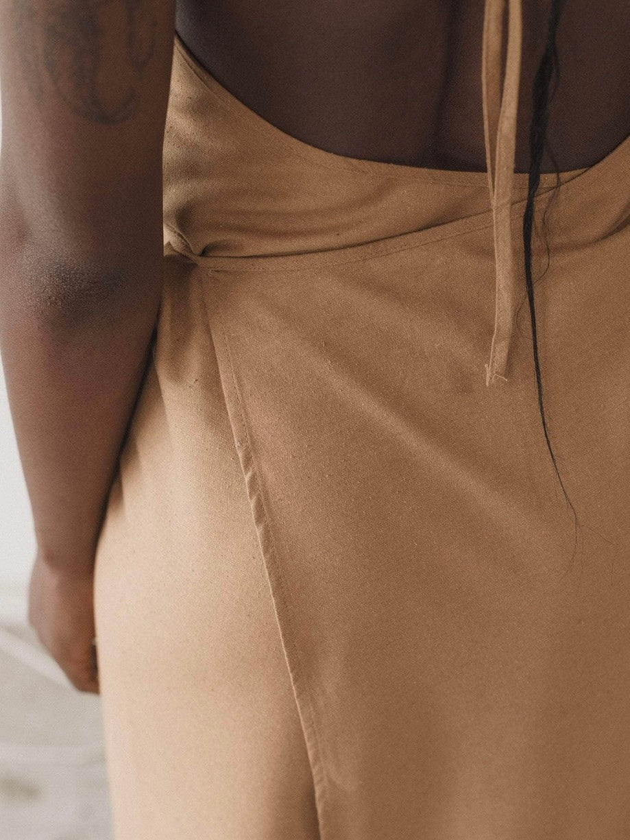 Apron Dress in Brown