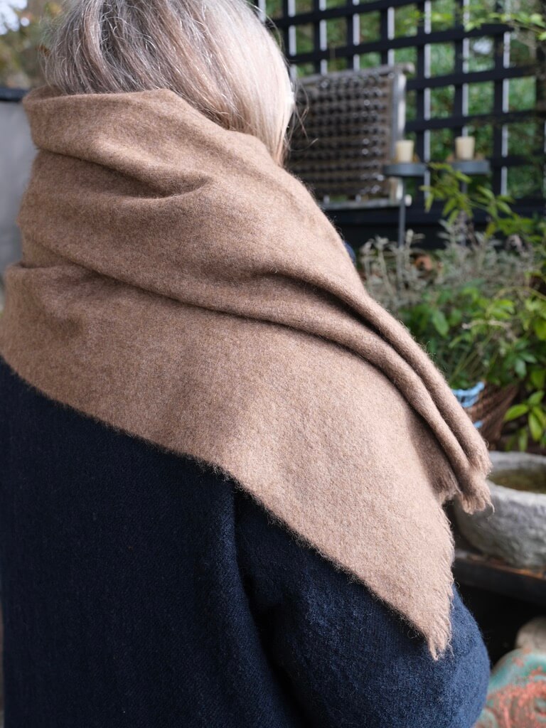 Nomad Nets Boiled Scarf in Natural Yak Golden Brown