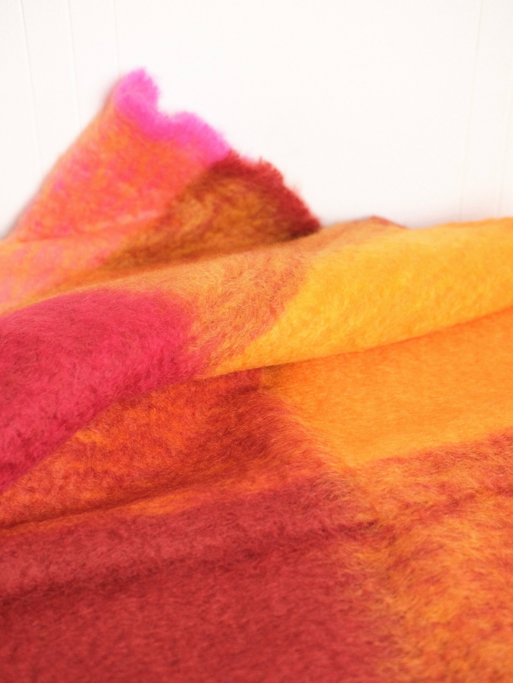 Mohair Blanket in Vibrant Check