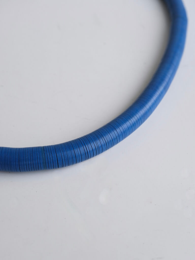 Vintage Vinyl Disc Beads in Blue