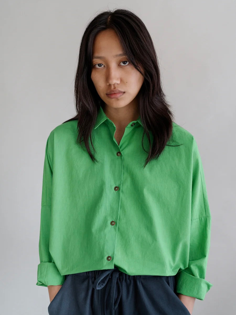 Cotton Shirt in Paris Green