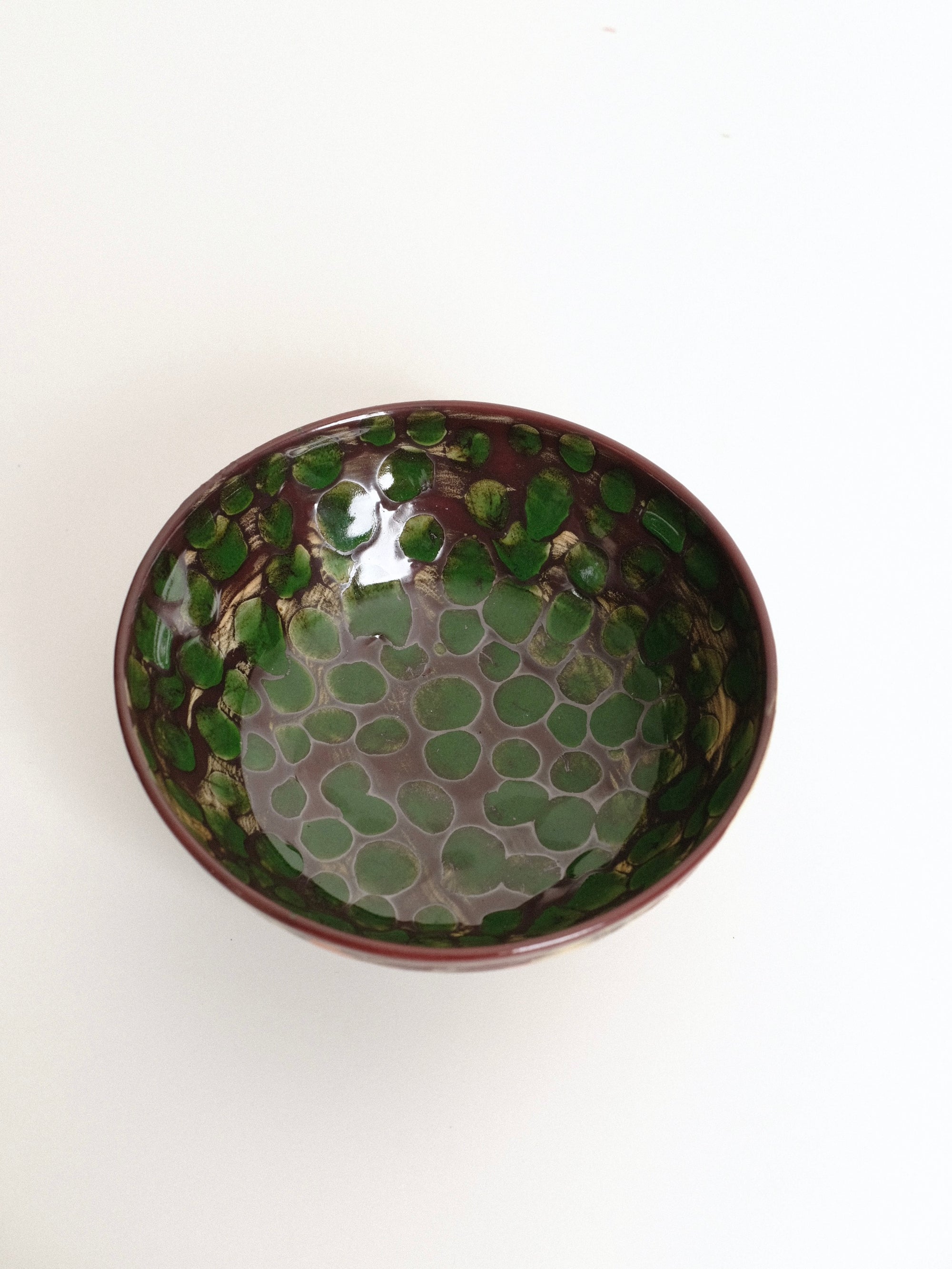 Medium Green Polka Dot Bowl
