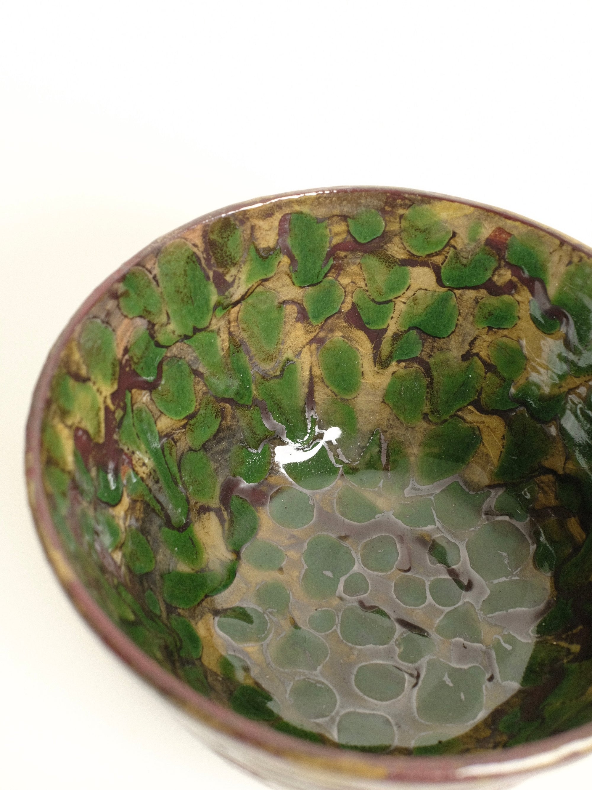 Green Polka Dot Serving Bowl
