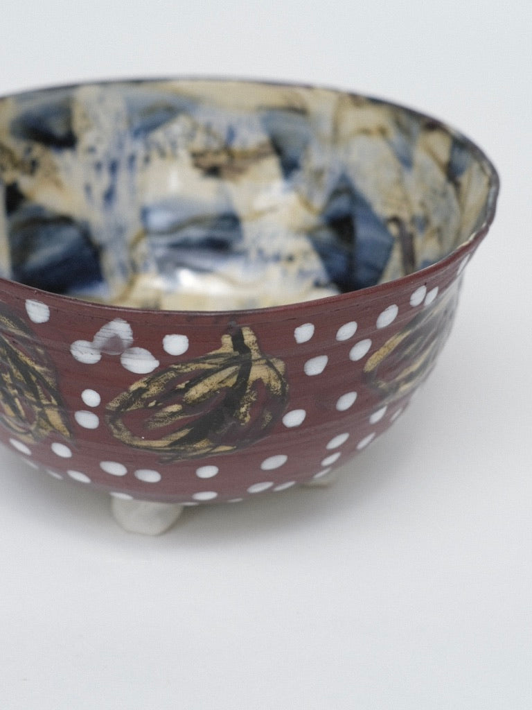 Footed Polka Dot Bowl no.1