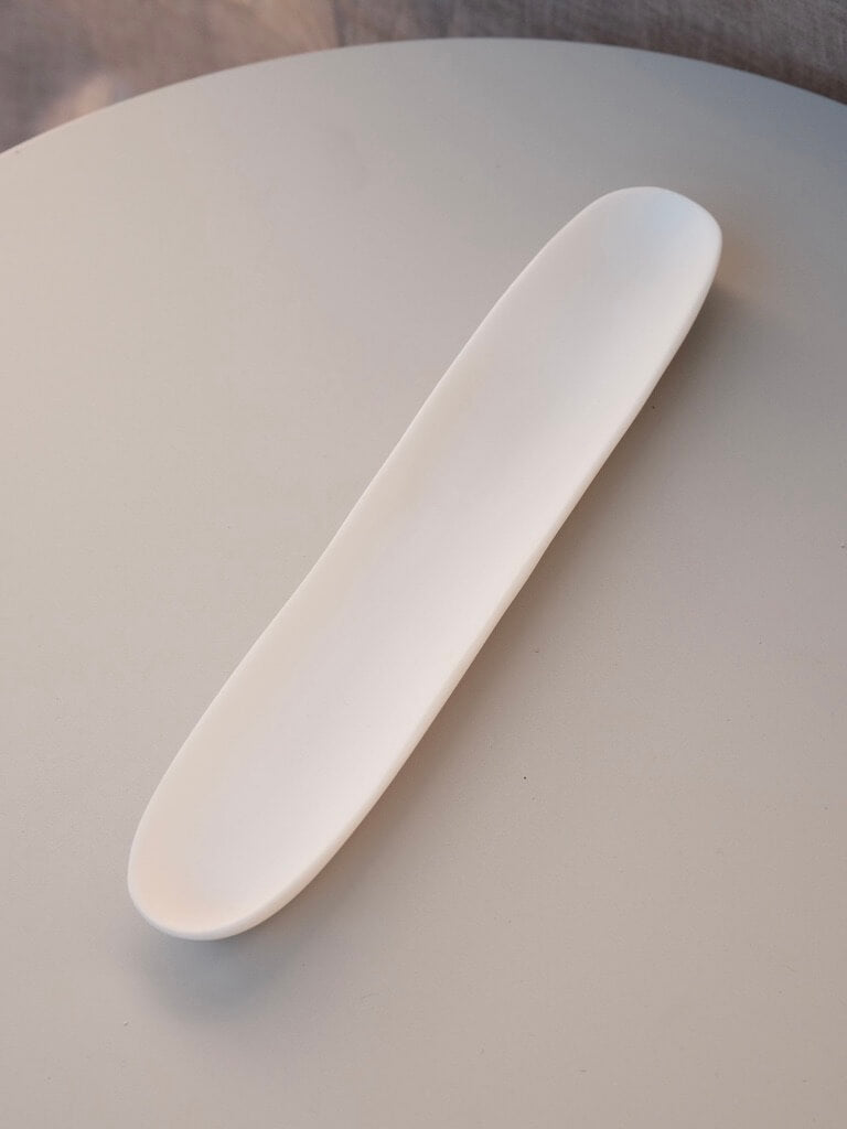 White Sculpt Olive Dish by Tina Frey