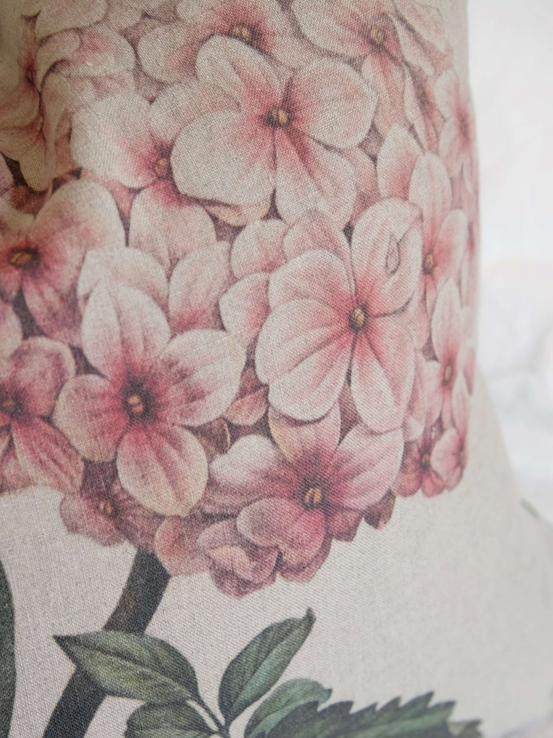 Linen Hydrangea Cushion