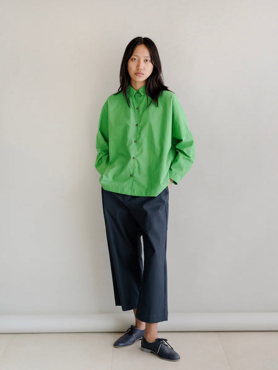 Cotton Shirt in Paris Green
