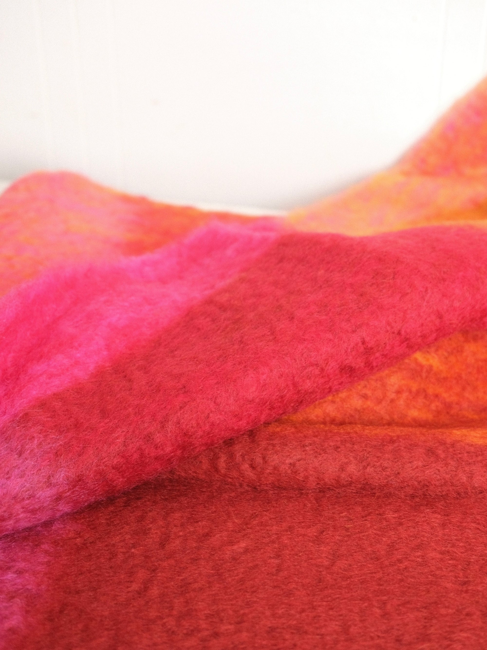Mohair Blanket in Vibrant Check