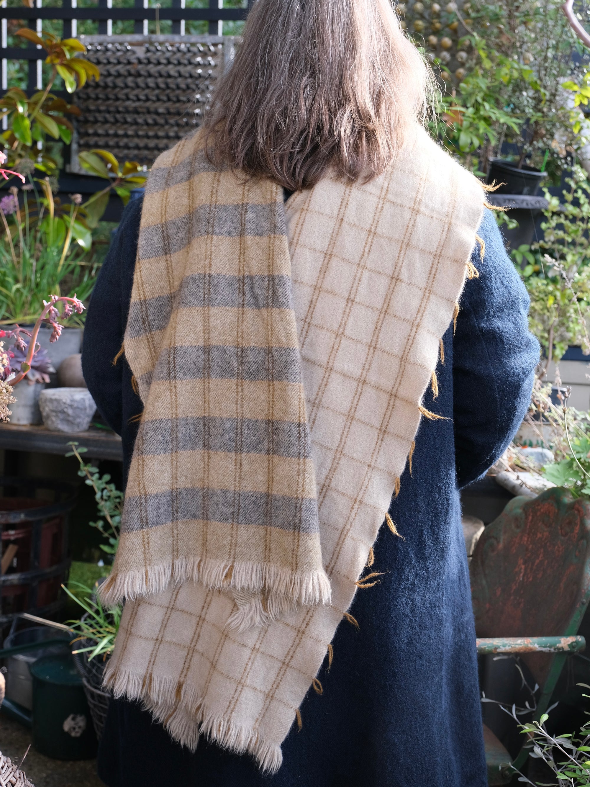 Nomad Dense Boiled Rows Scarf in Sage Balm