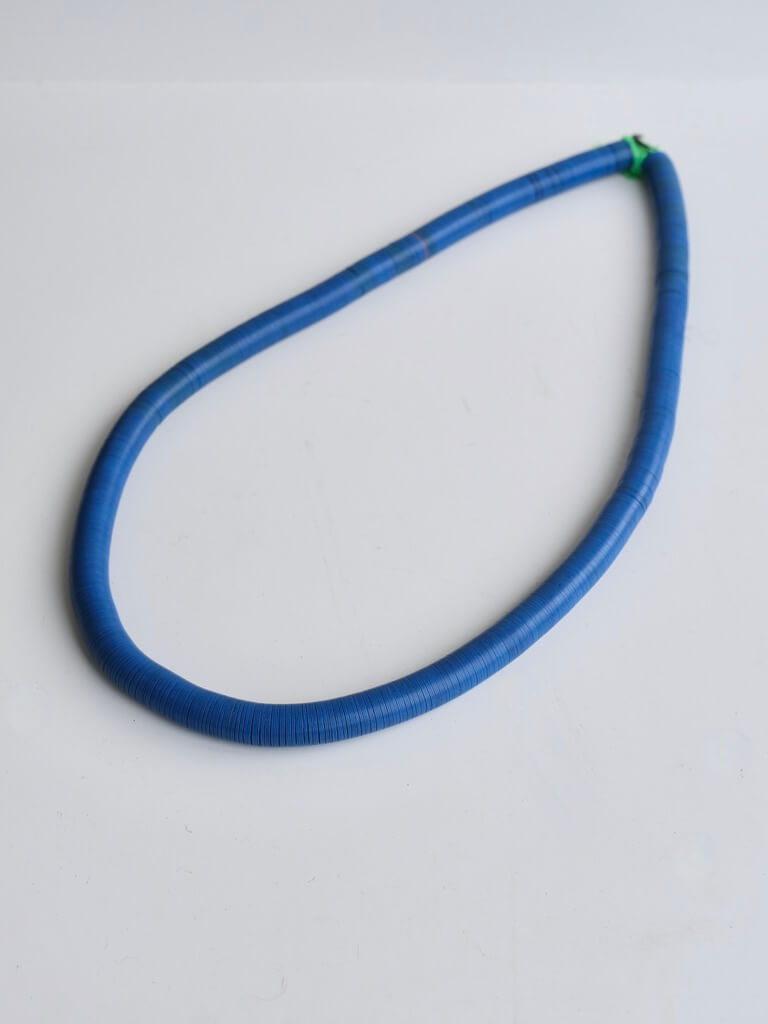 Vintage Vinyl Disc Beads in Blue