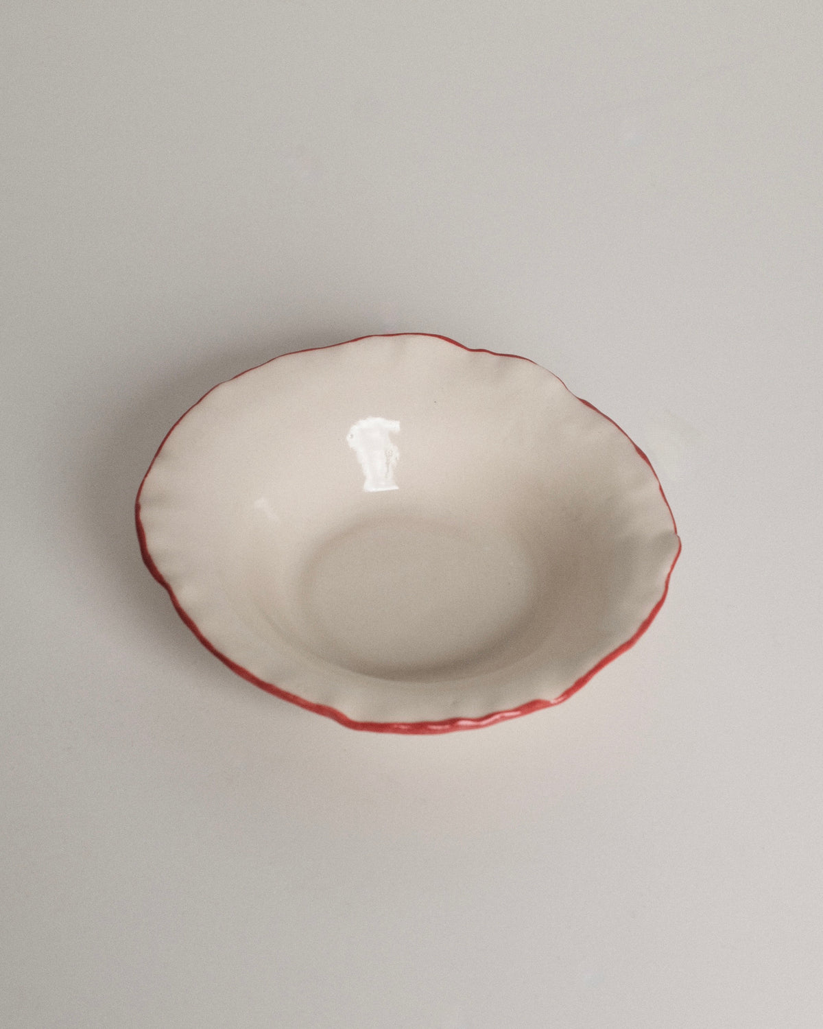 Small Ruffle Bowl in Red