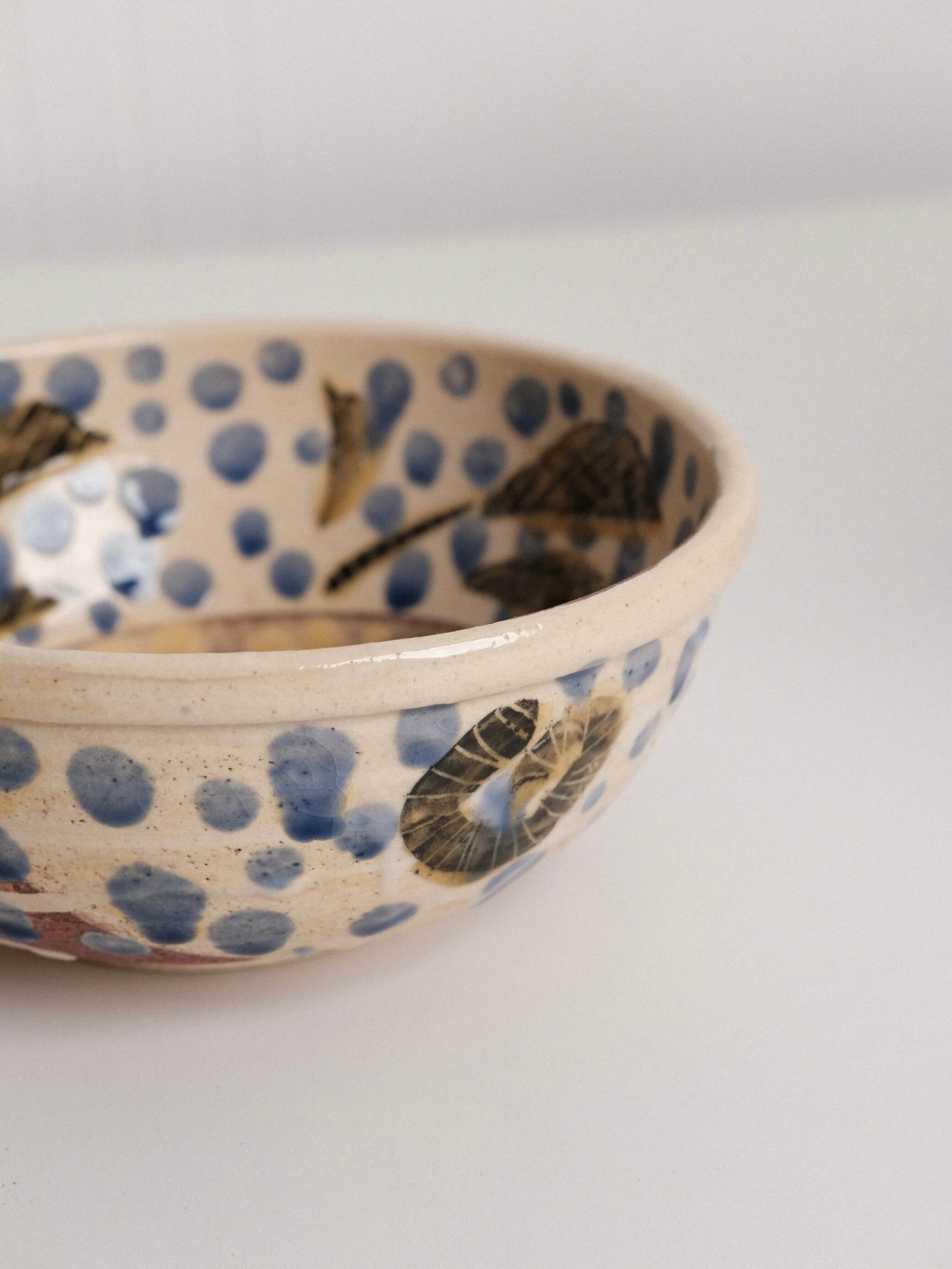 Leaves and Swirls Serving Bowl