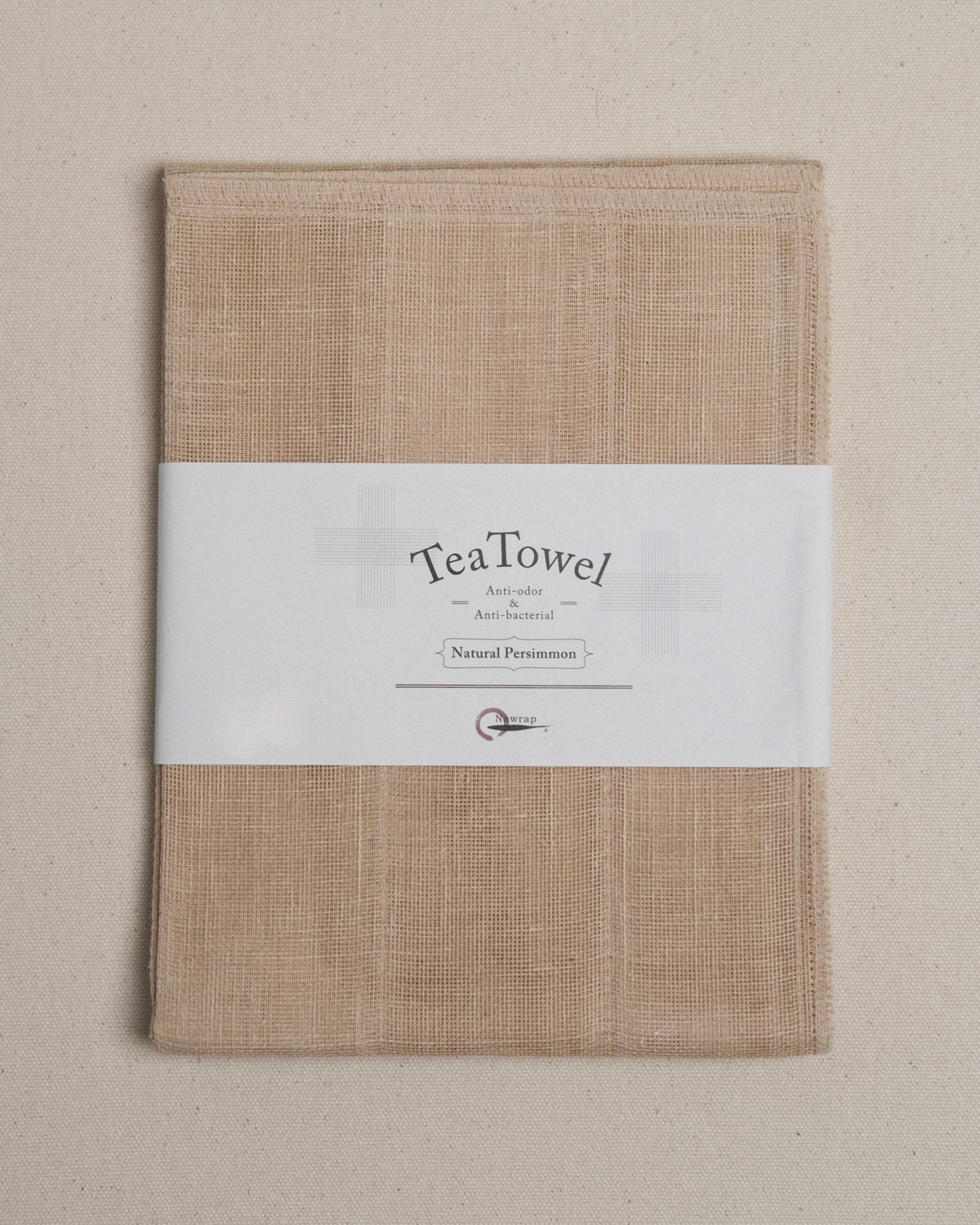 Naturally Dyed Tea Towel in Persimmon