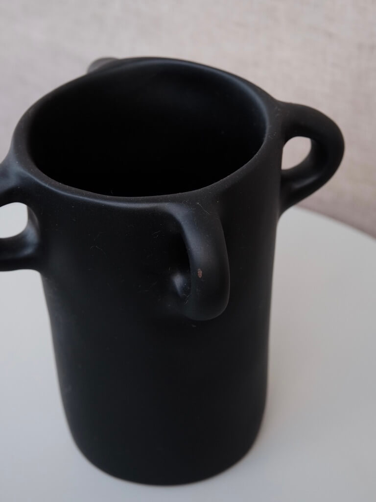 Small Loopy Vase in Black by Tina Frey