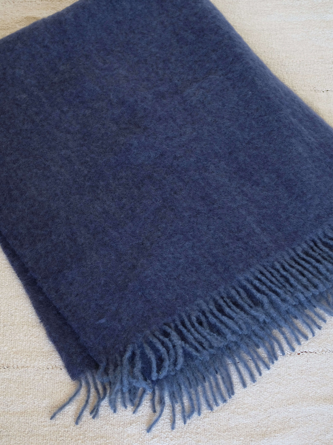 Mohair Blanket in Tide and Marine
