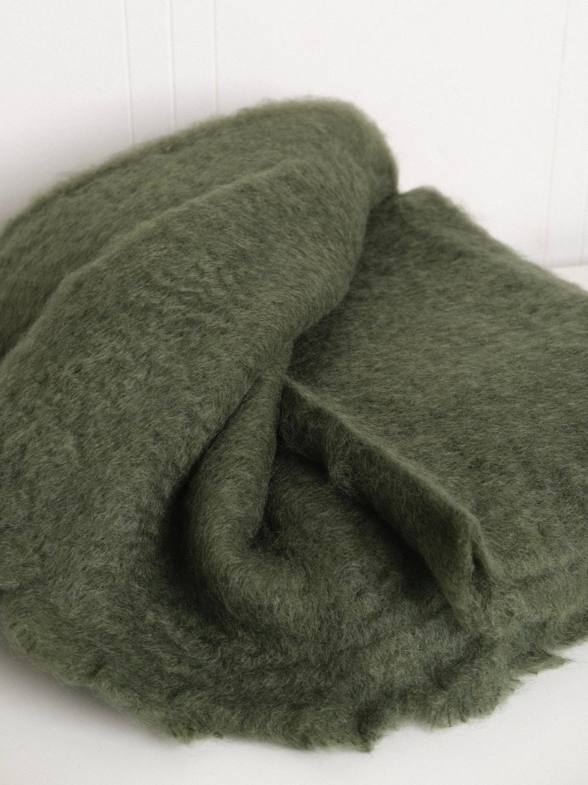 Mohair Blanket in Moss