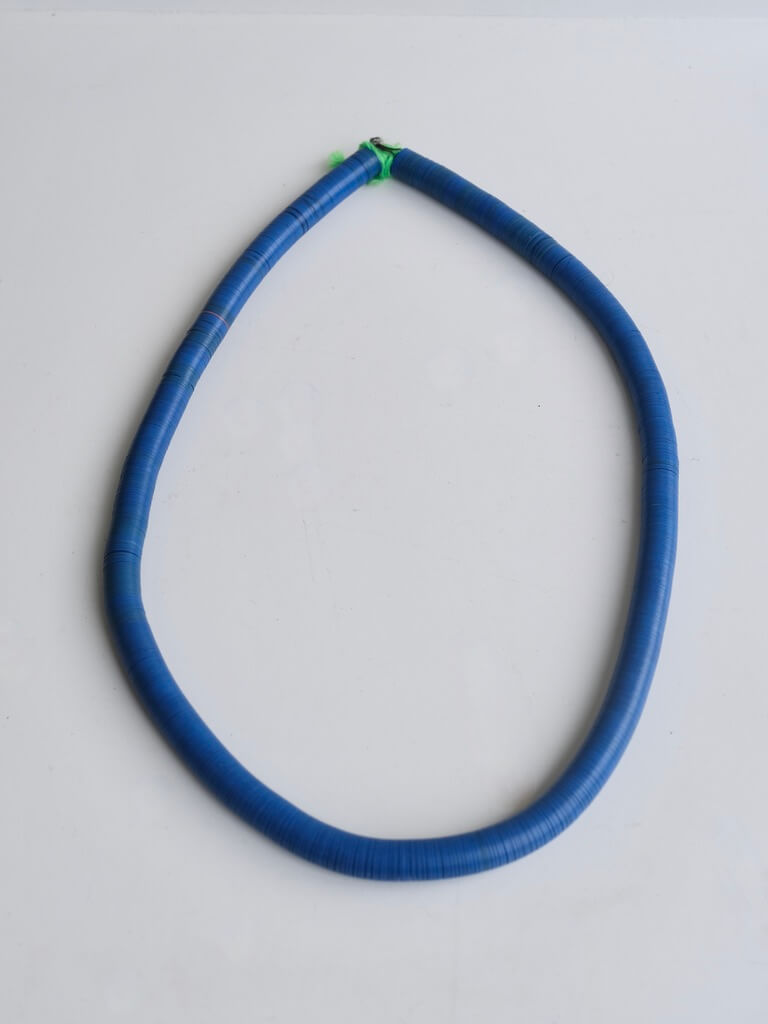 Vintage Vinyl Disc Beads in Blue