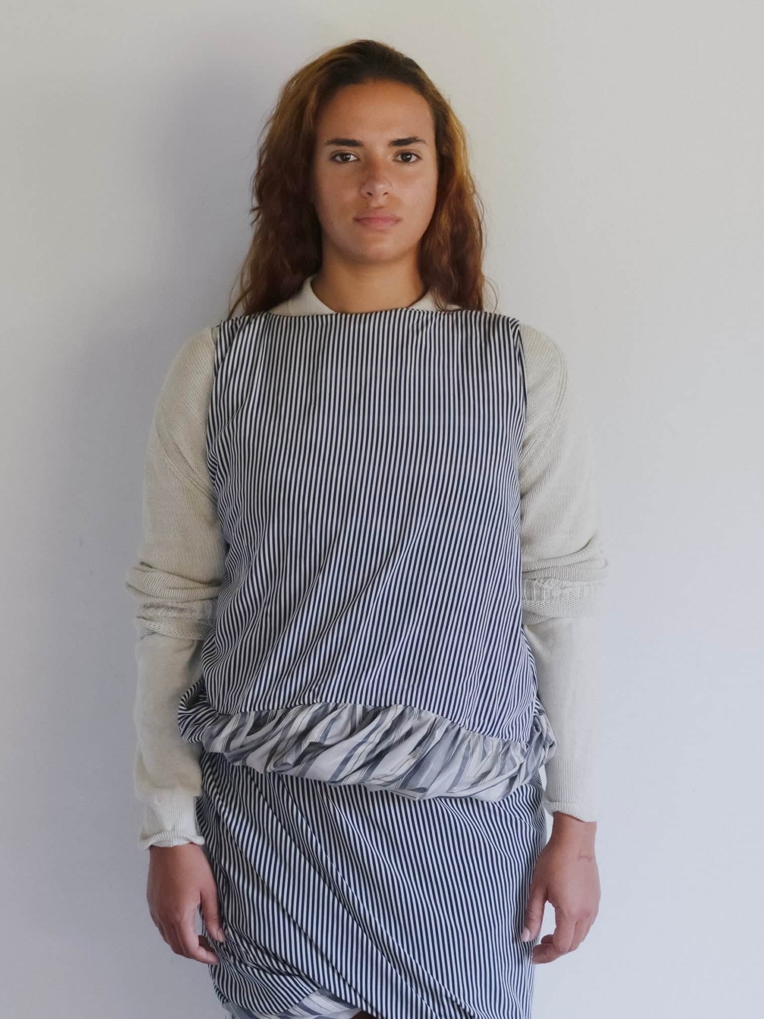 Bella Top in Grey Stripe