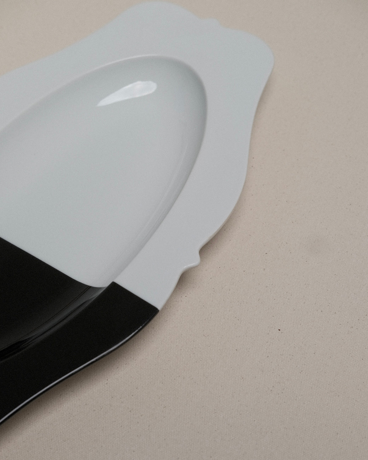 Large Serving Platter in Black and White