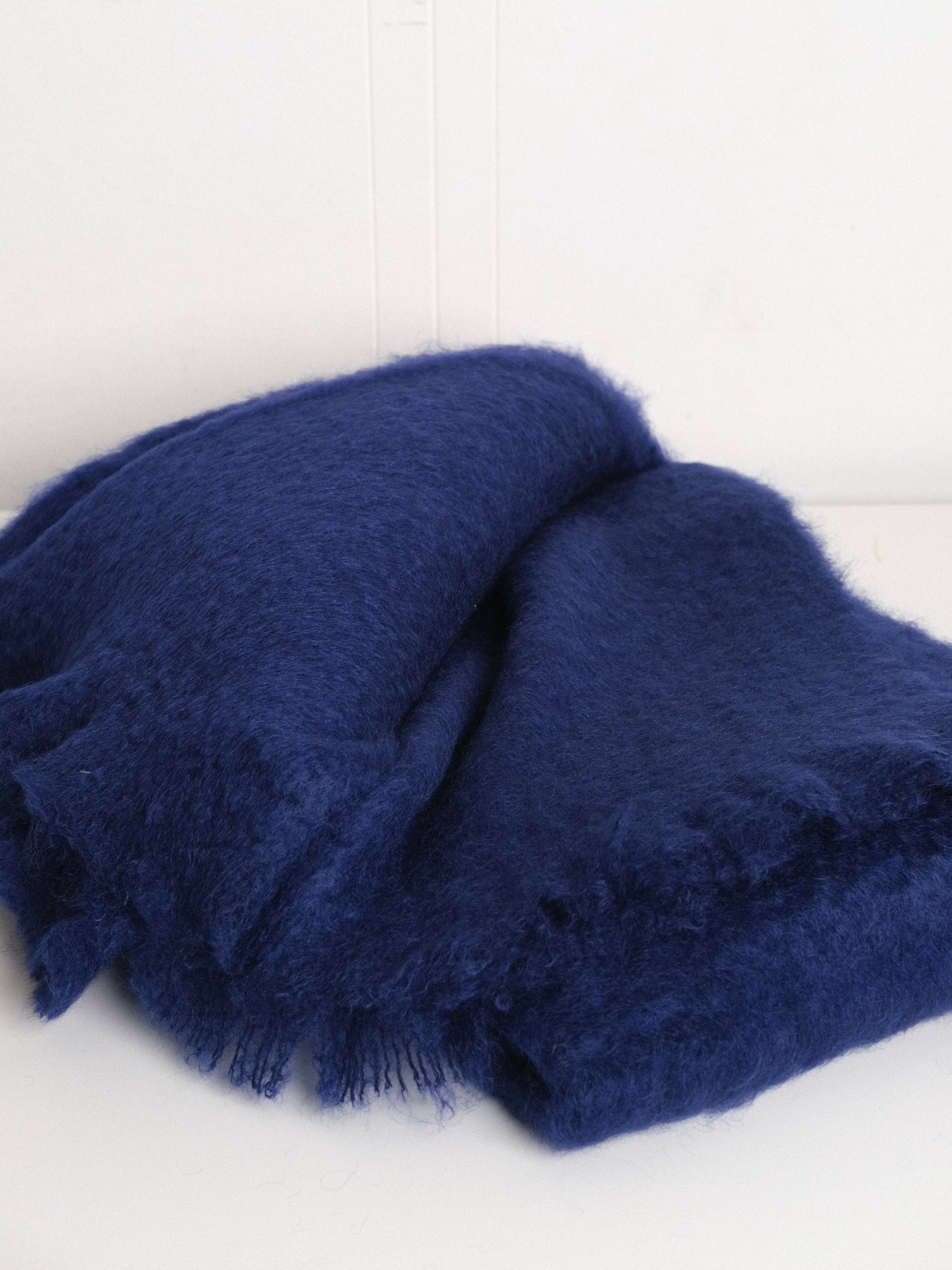 Mohair Blanket in Ultramarine Blue