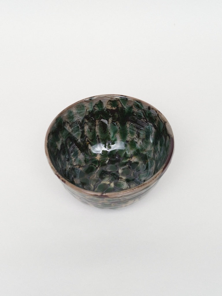 Green Polka Dot Serving Bowl