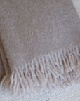 Mohair Blanket in Taupe and Oyster