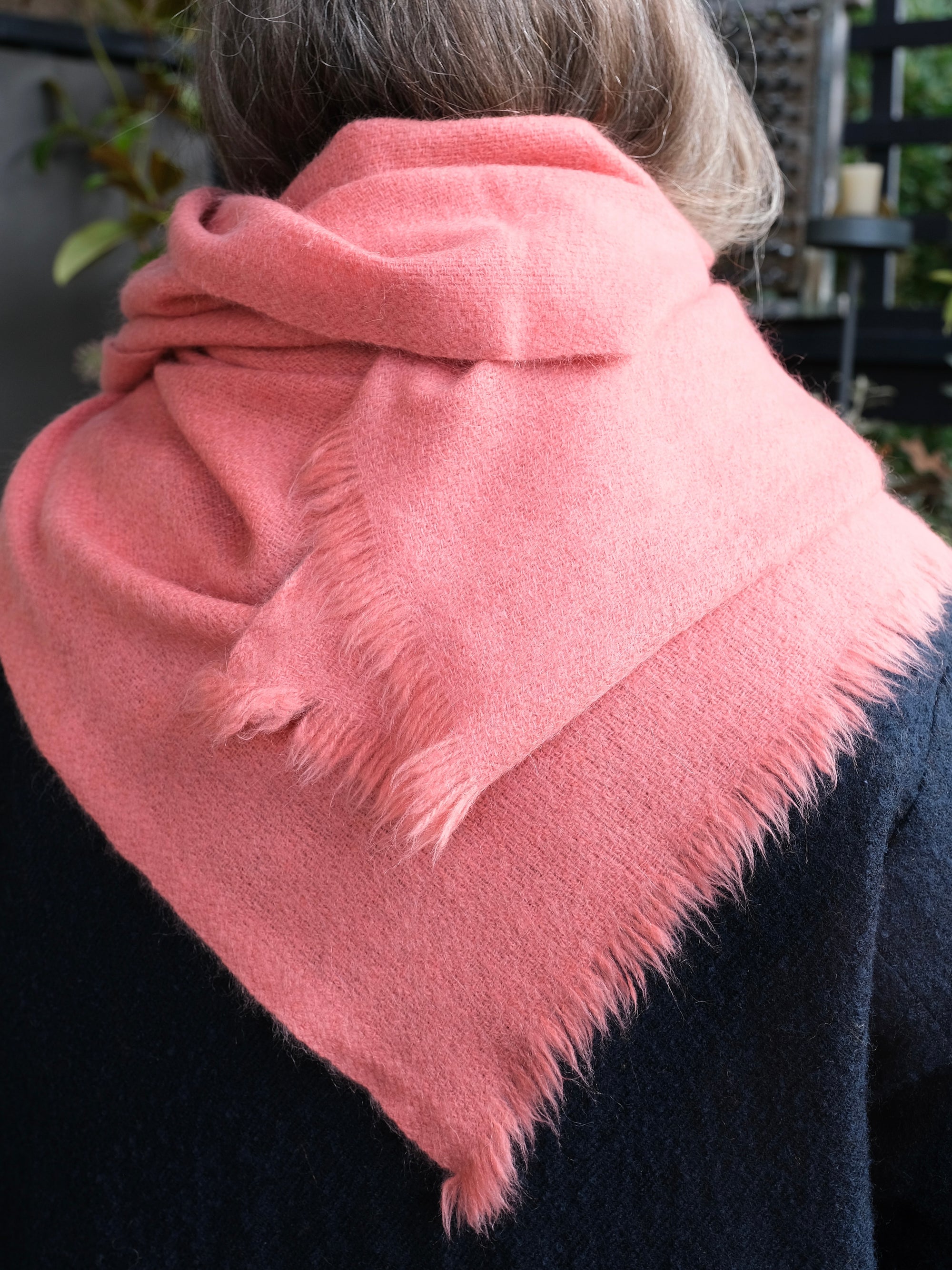Nomad Net Boiled Skinny Scarf in Pink
