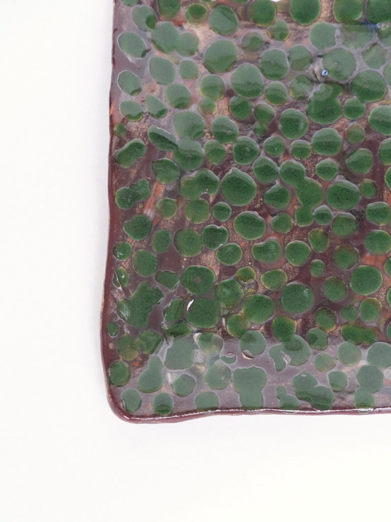 Green Polka Dot Platter