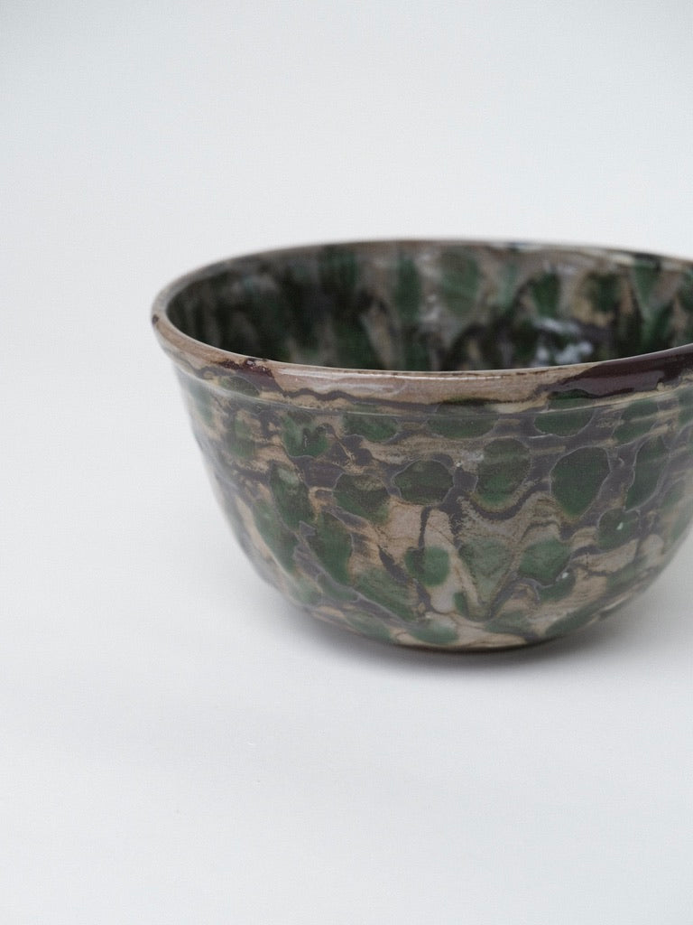 Green Polka Dot Serving Bowl