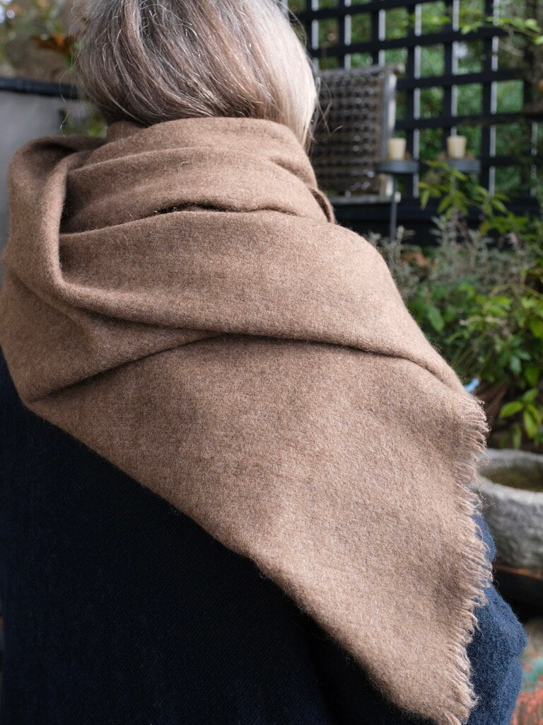 Nomad Nets Boiled Scarf in Natural Yak Golden Brown