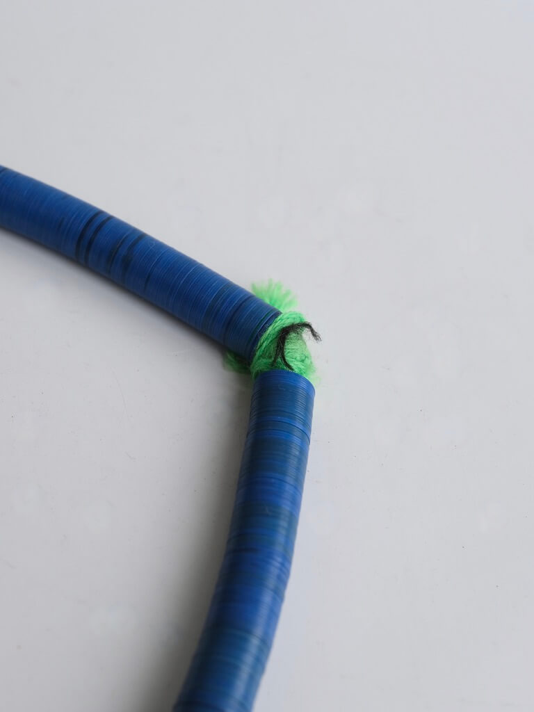 Vintage Vinyl Disc Beads in Blue