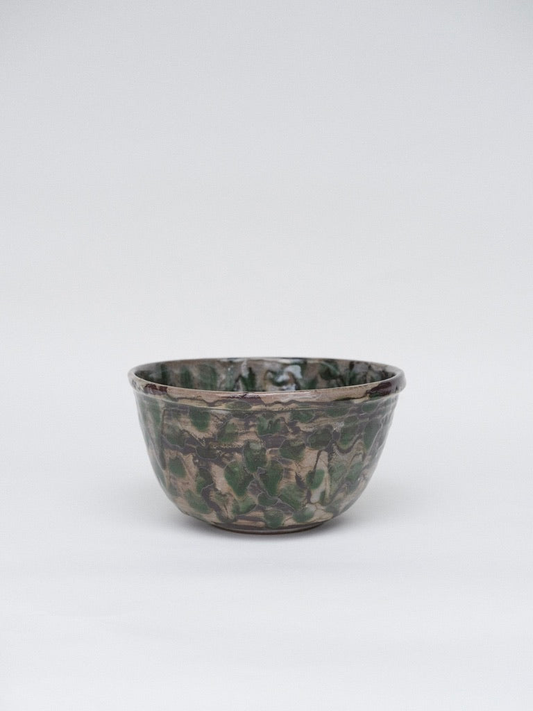 Green Polka Dot Serving Bowl