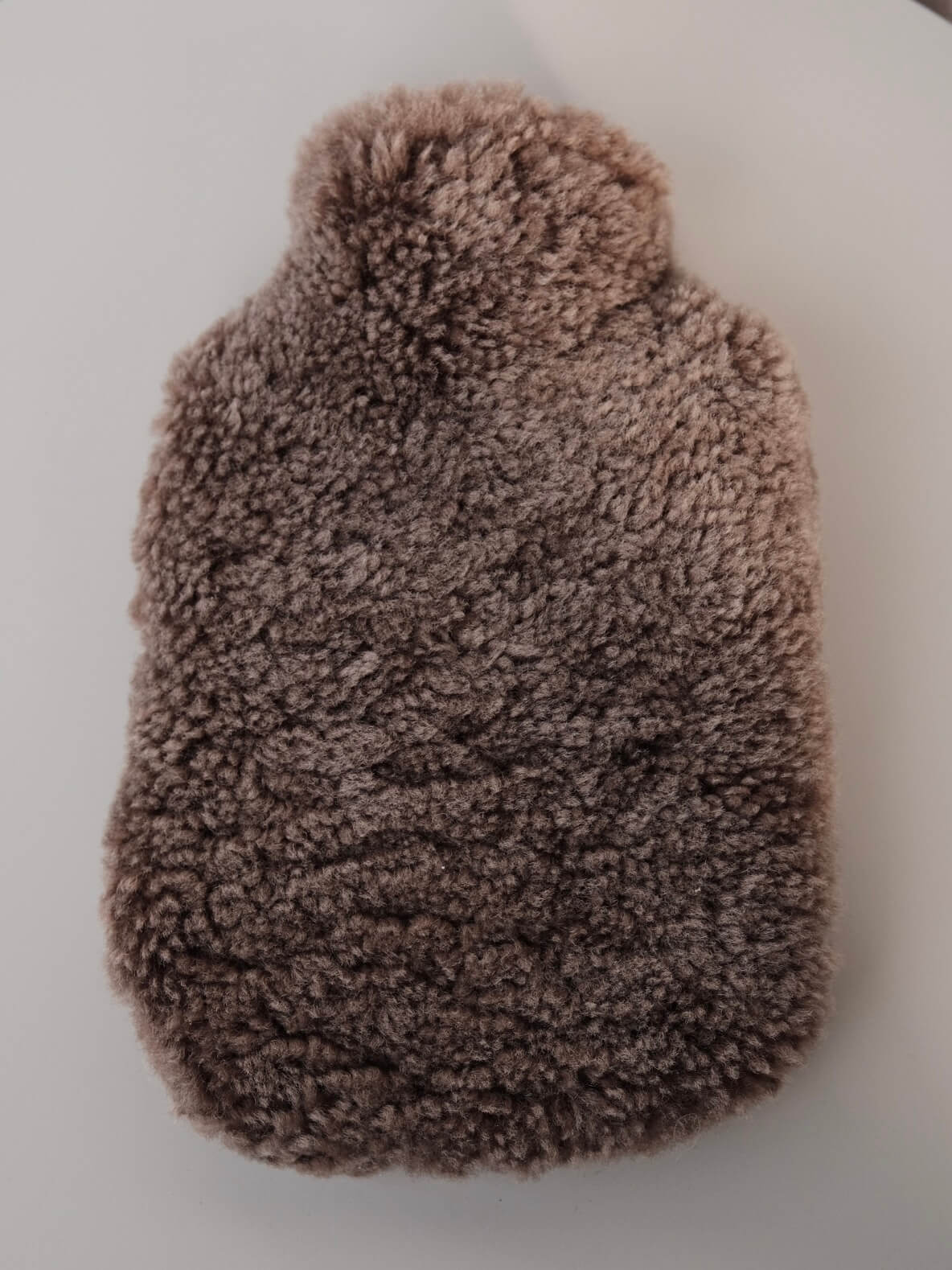 Mini Sheepskin Hot Water Bottle in Taupe