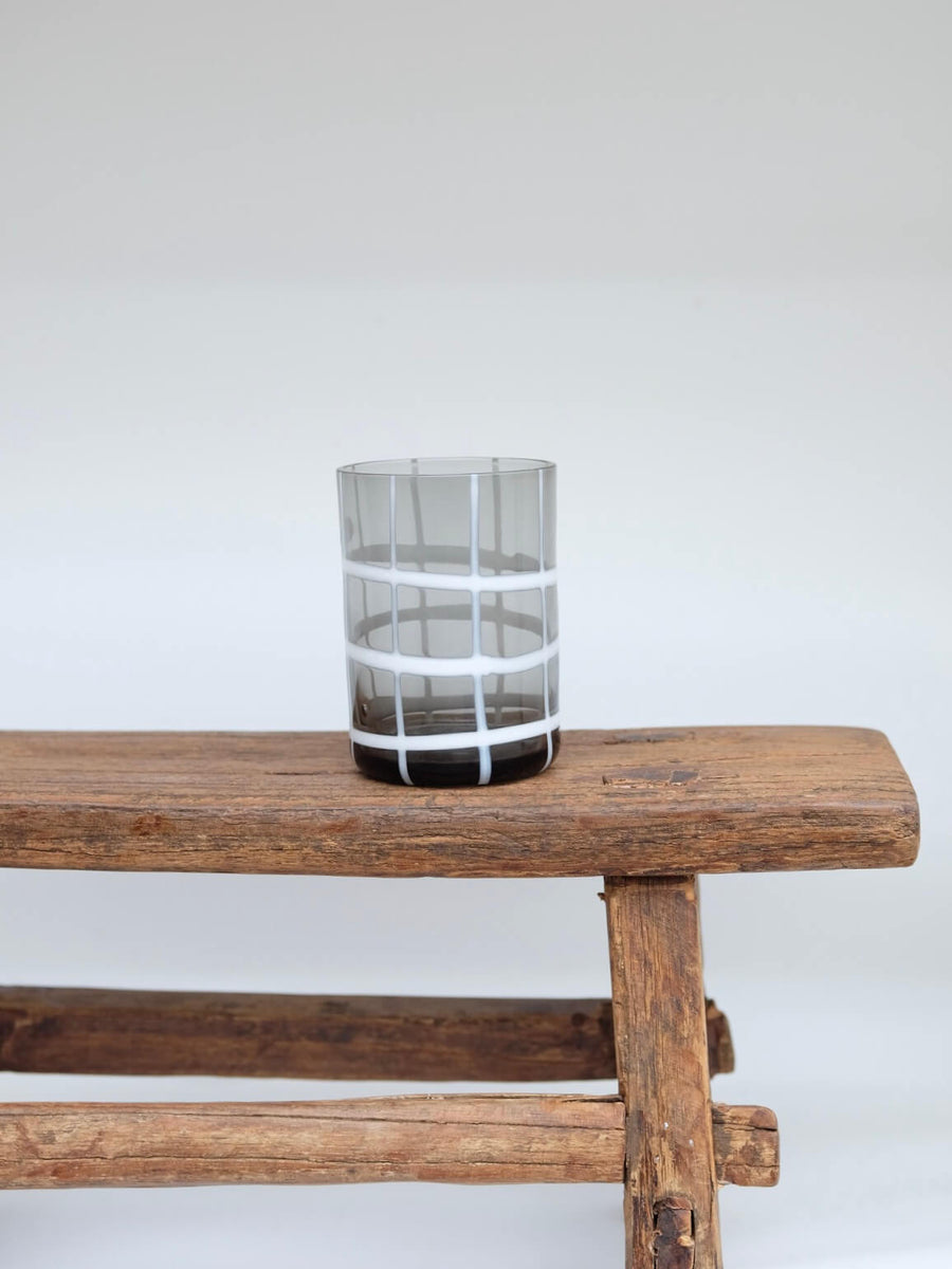 Checkered Glass in Grey and White – Rhubarb Designs
